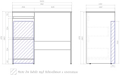 Vigo Тумба с раковиной Urban 400-0-2 со столешницей под стиральную машину белая – фотография-17